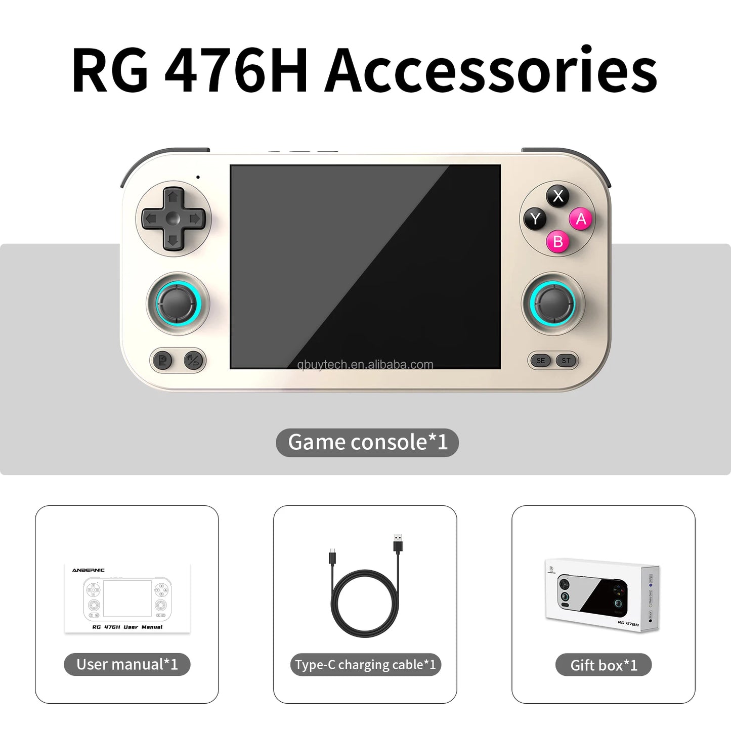 Anbernic RG476H – Konsola Retro 4,7'' Full HD Dotyk, Android 13, Unisoc T820