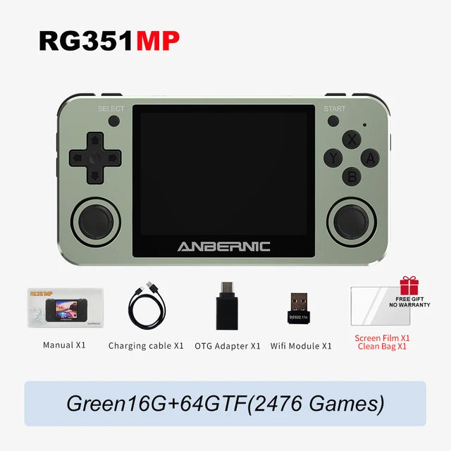 Anbernic RG351MP – Konsola Retro 3,5'' IPS, Metalowa Obudowa, RK3326, Linux