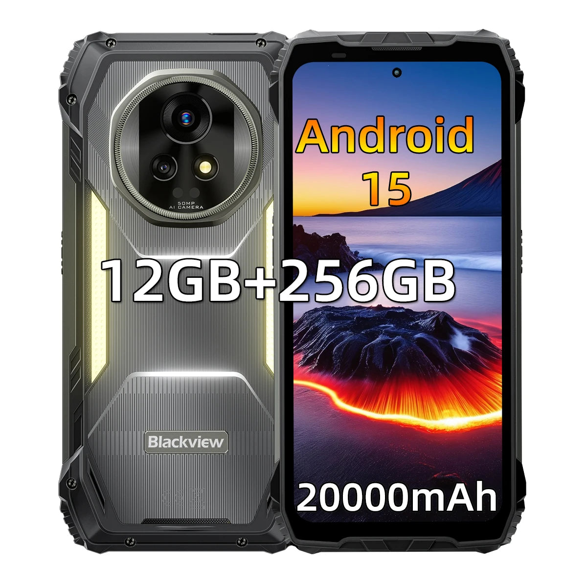 Smartfon z Projektorem George Vision - Blackview XPLORE 2 5G AI Rugged 6.73" 3.2K AMOLED 50MP 20000mAh NFC
