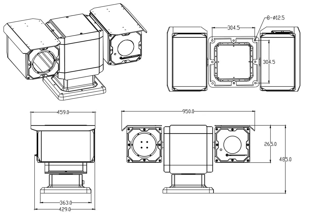 Kamera Termowizyjna z Laserem PTZ i Gyroskopem Anti-Shake