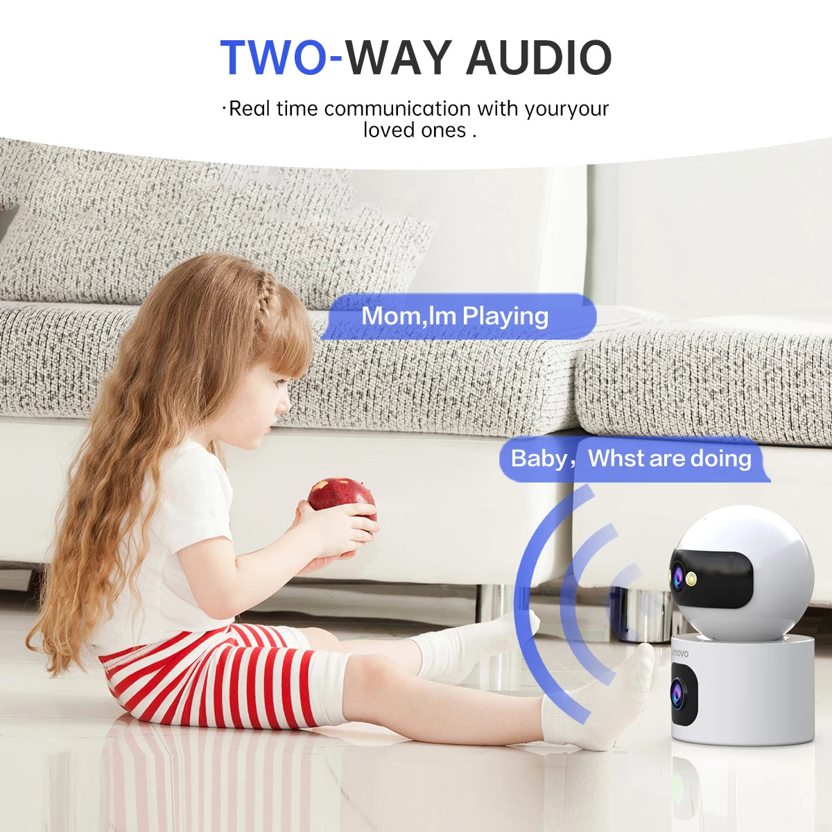 Dual Lens Kamera 4K – 5G WiFi, Auto Track, Monitoring IP