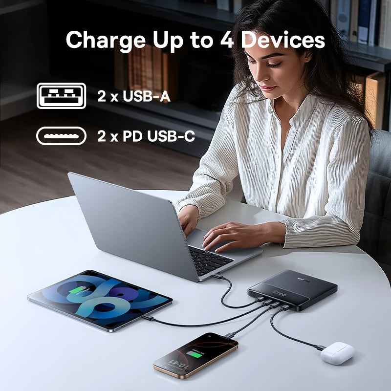 Baseus Powerbank 20000mAh 100W - Szybkie Ładowanie PD dla Laptopów MacBook iPhone Samsung Xiaomi - George Vision Premium