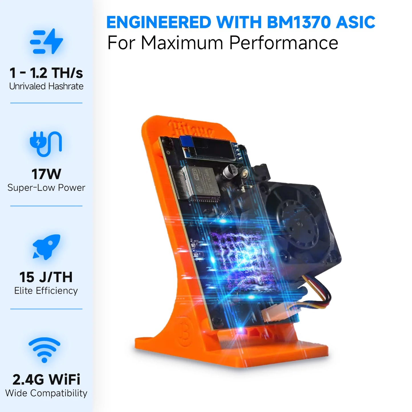 Koparka Bitcoin George Vision - 2026 Latest Bitaxe Gamma 601 Original Noctua Fan 1.2th/s 18W Open Source Bitcoin Miner With Power Supply Bitaxe Solo Miners - Maksymalna Wydajność