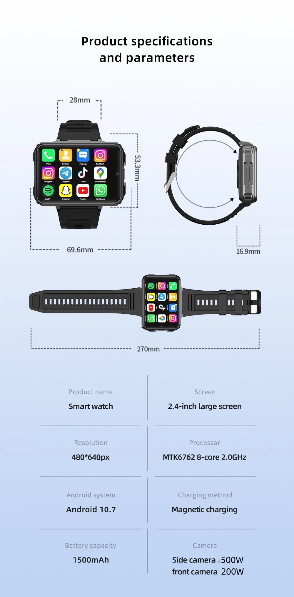 Inteligentny Zegarek George Vision - VP999 Ultra Large Screen - Zaawansowana Technologia