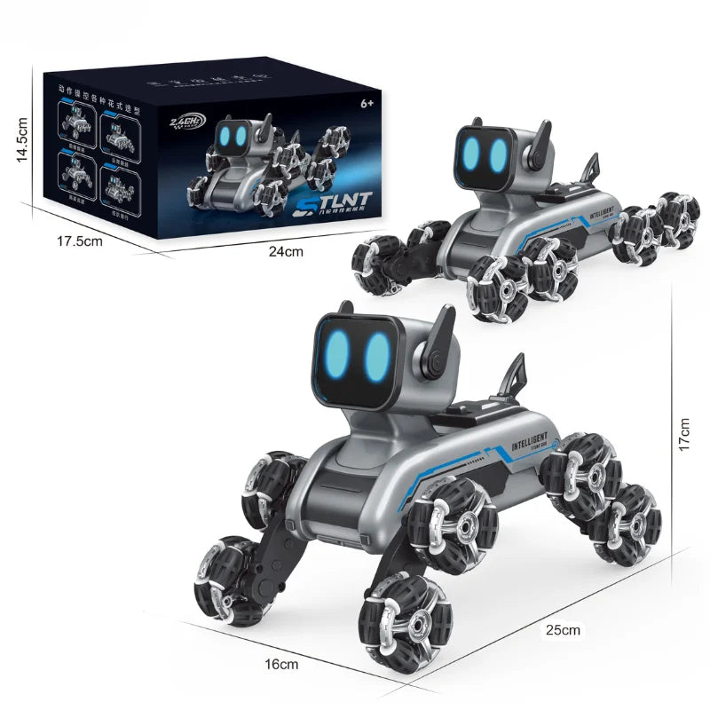 Robot Pies RC George Vision - Emo z Rozpoznawaniem Gestów, Oświetleniem i Muzyką