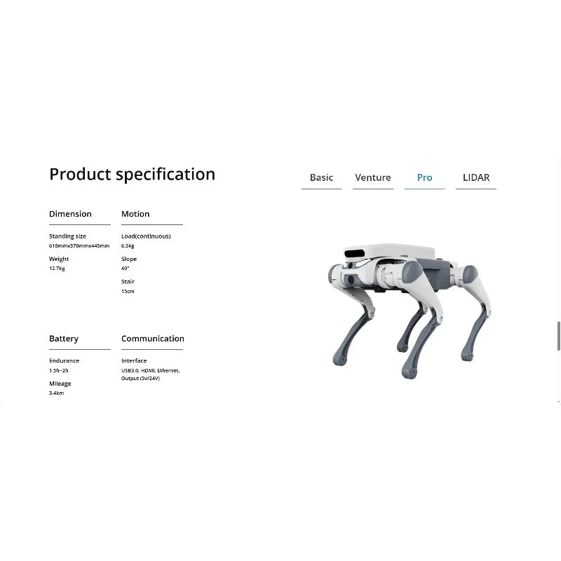 Professional Lite 3 — Robot Czworonożny do Edukacji i Badań - zdjęcie 14