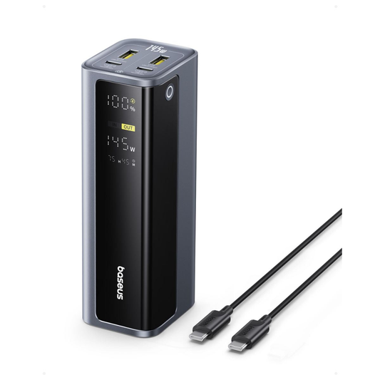 Baseus Powerbank 20800mAh 145W PD 100W – Szybkie Ładowanie USB-C, Wysoka Pojemność