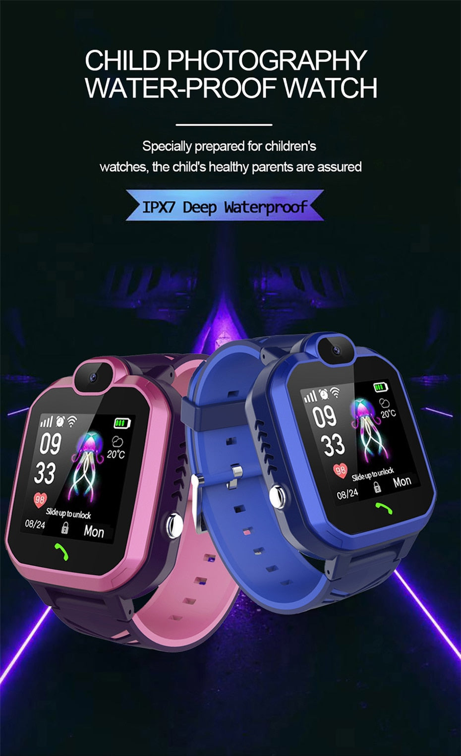 Smartwatch dla dzieci z ekranem dotykowym, aparatem i lokalizacją