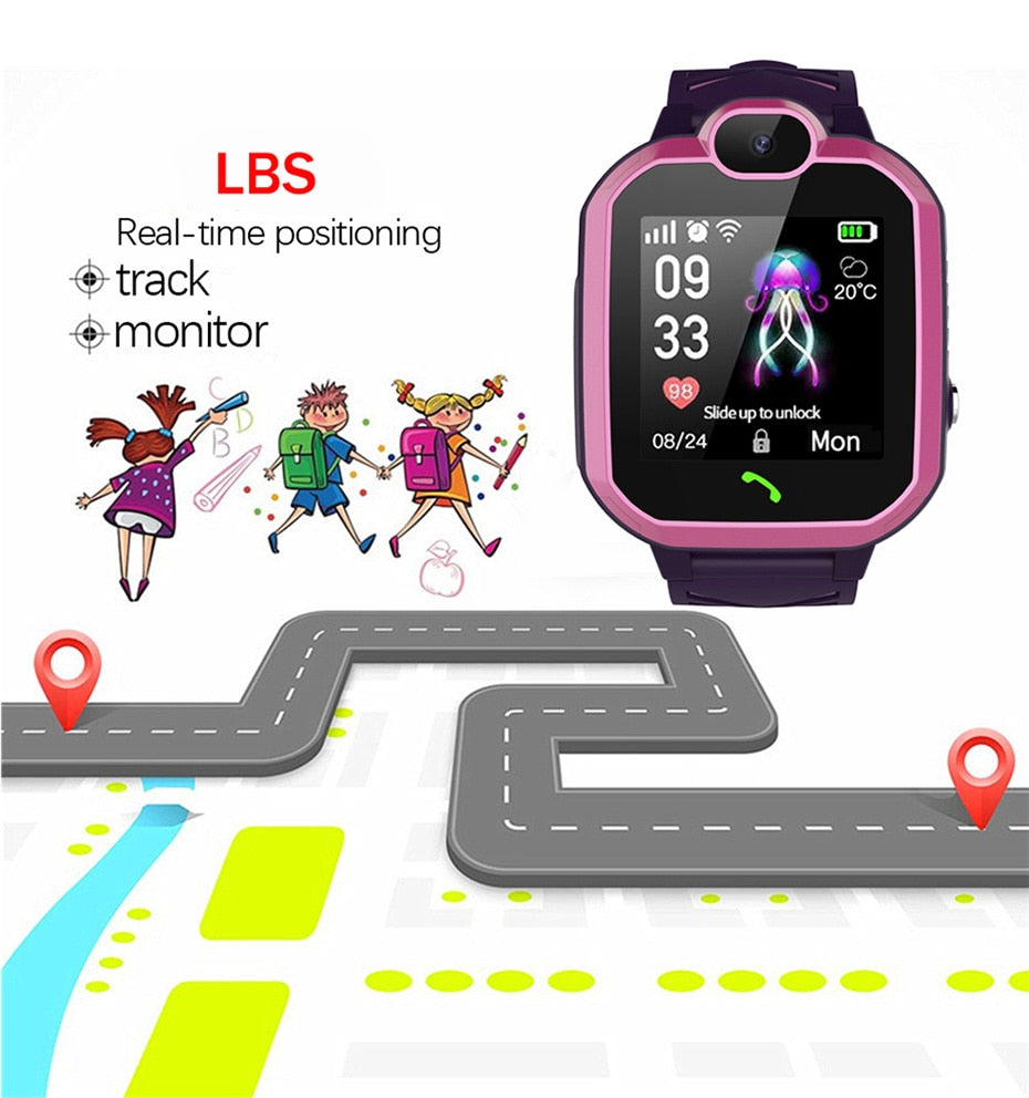 Smartwatch dla dzieci z ekranem dotykowym, aparatem i lokalizacją