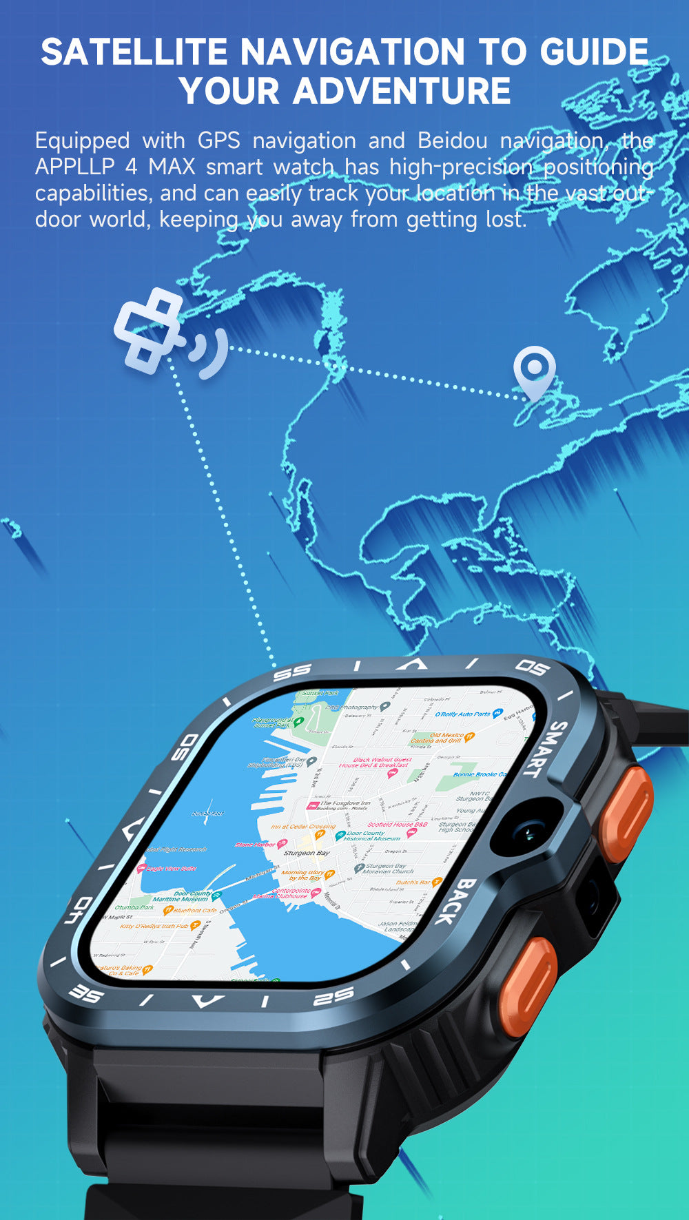 Smartwatch telefoniczny All Netcom z aparatem i pamięcią 16/64 GB