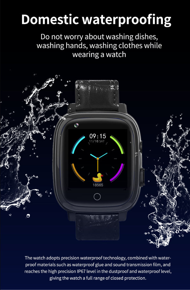 Smartwatch dla seniorów z GPS, alarmem upadku, pomiarem tętna i ciśnienia