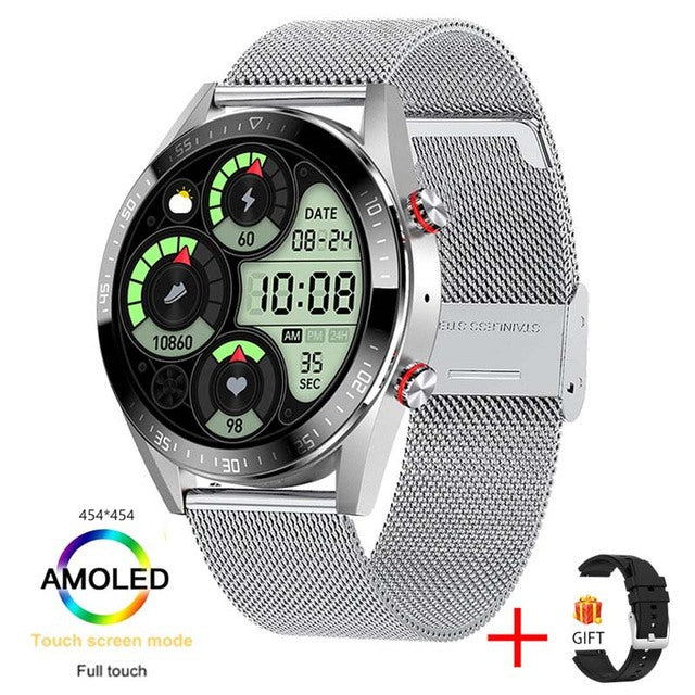 Smartwatch z rozmowami Bluetooth, muzyką i stale podświetlanym ekranem