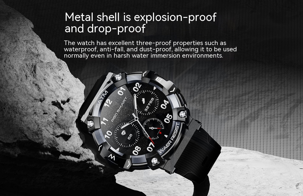 Wielofunkcyjny smartwatch męski z pomiarem tętna i snu