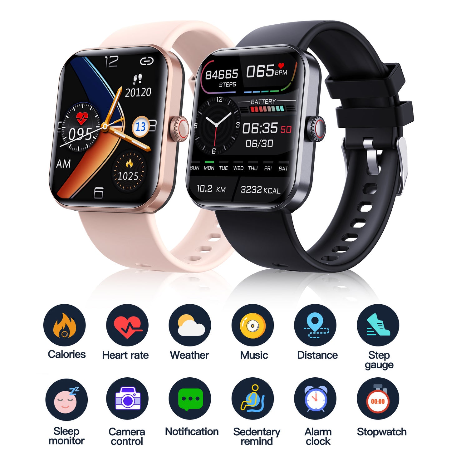 F57L – sportowy smartwatch z pomiarem tętna i ciśnienia