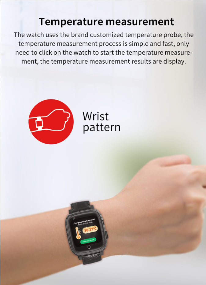 Smartwatch dla seniorów z GPS, alarmem upadku, pomiarem tętna i ciśnienia