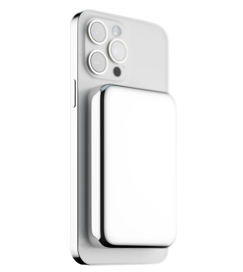 Powerbank Magnetyczny 10000mAh 27W MFi – Lustrzana Obudowa, Podstawka, Qi, MagSafe
