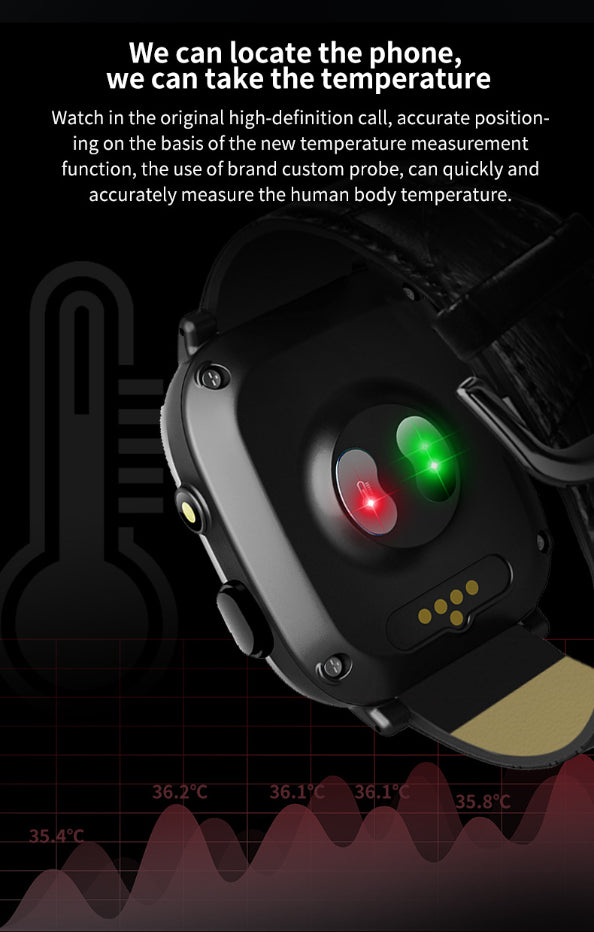 Smartwatch dla seniorów z GPS, alarmem upadku, pomiarem tętna i ciśnienia