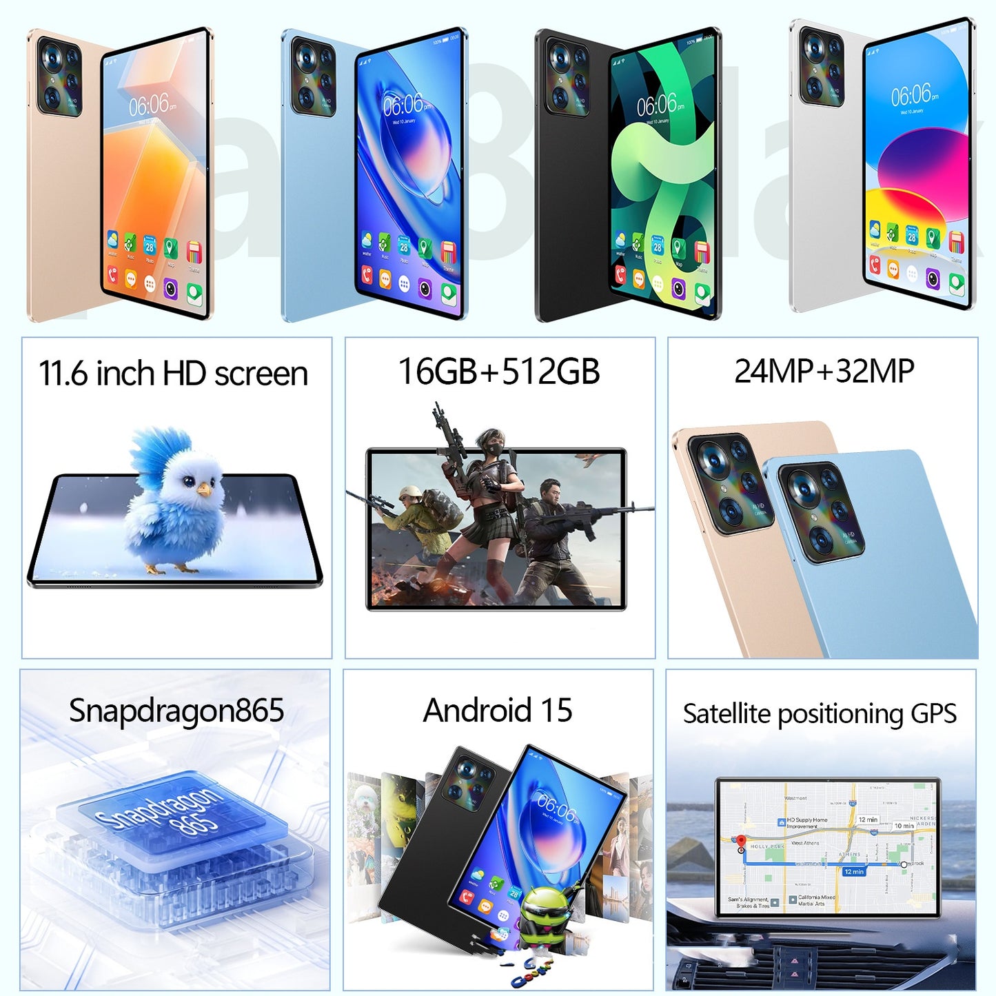 Tablet 10,1 cala z obsługą połączeń - Google Edition