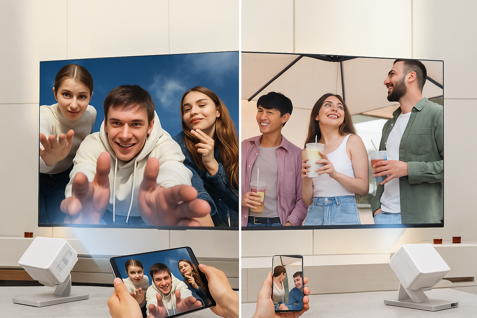 HY300Max Projektor – Android 14, 400 ANSI lumenów, Auto Focus, WiFi 6 - zdjęcie 5