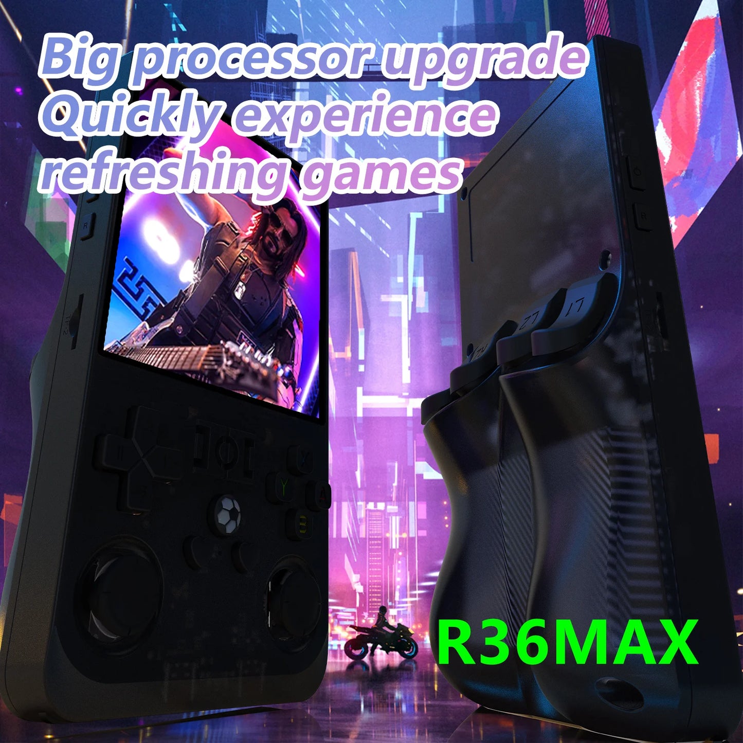 R36 Max – Konsola Retro 4'' IPS, Linux 64-bit, Bateria 4000mAh