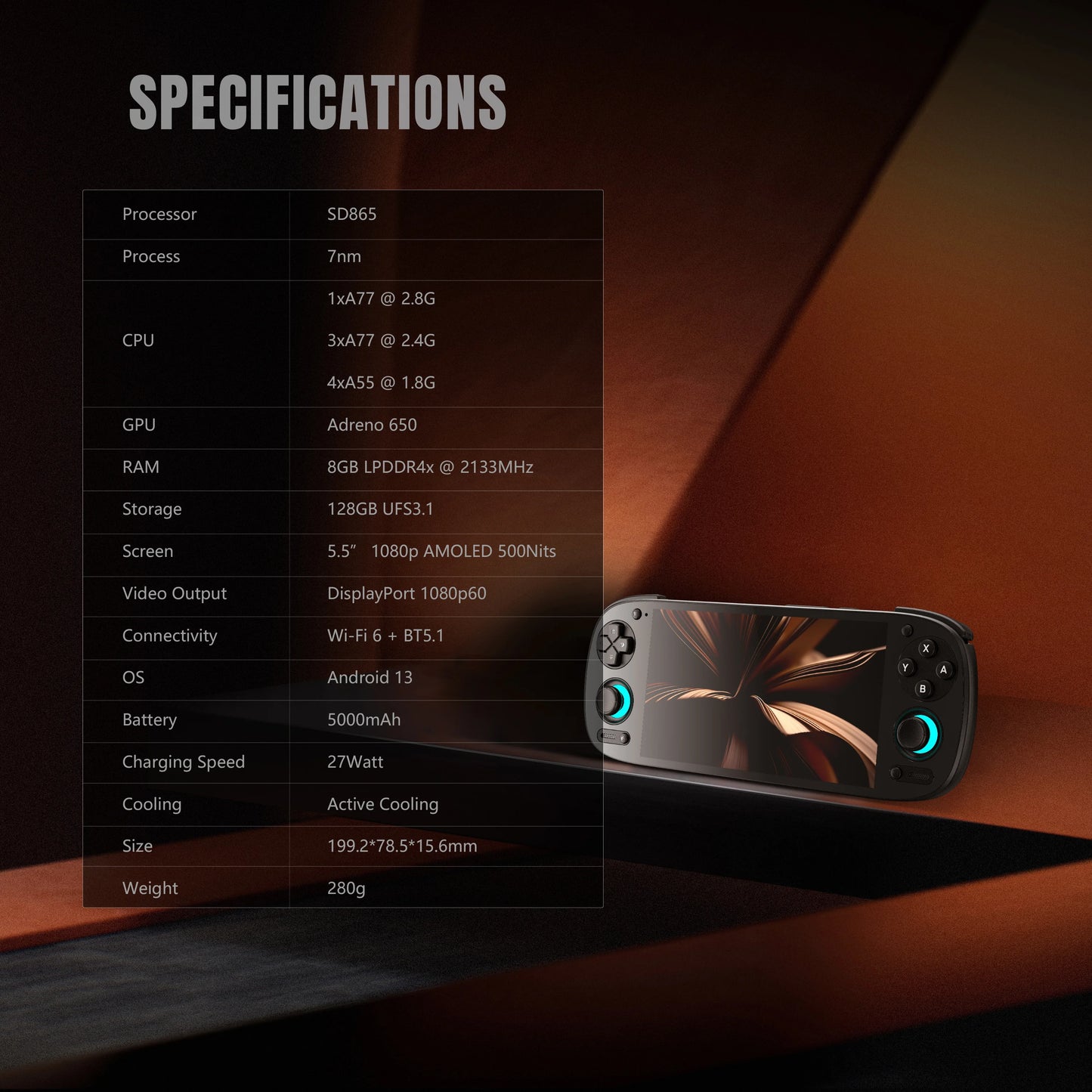 Retroid Pocket 5 – Konsola Android 5,5'' AMOLED, Snapdragon 865, 8GB RAM