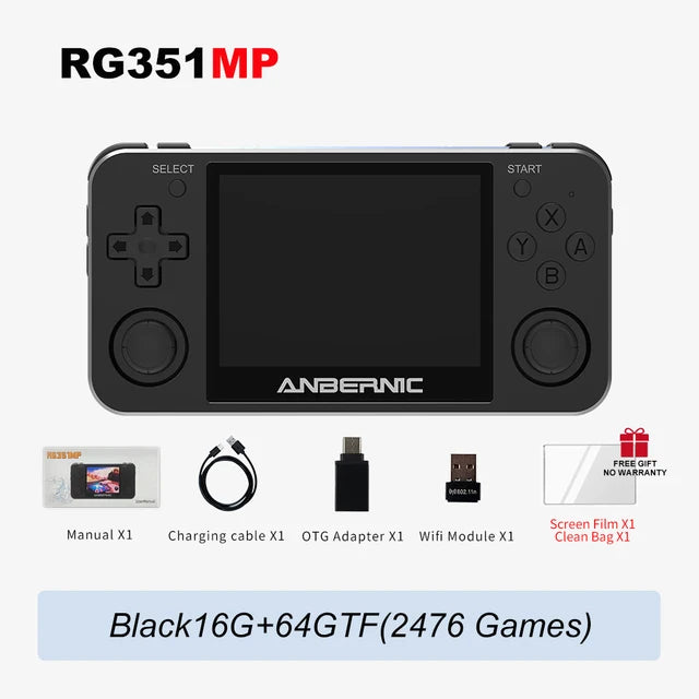 Anbernic RG351MP – Konsola Retro 3,5'' IPS, Metalowa Obudowa, RK3326, Linux