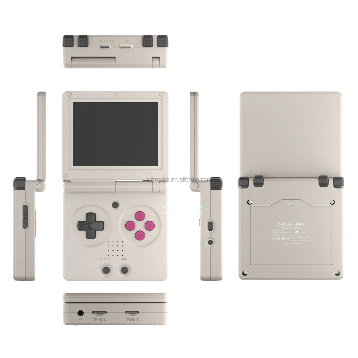 Anbernic RG35XX SP – Składana Konsola Retro 3,5'' IPS, H700, Linux 64-bit