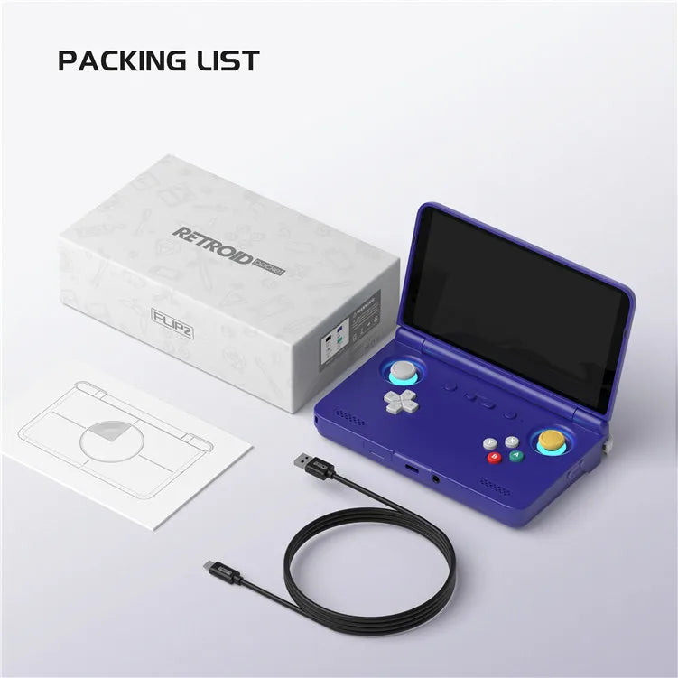 Retroid Pocket Flip2 SD865 – Składana Konsola 5,5'' AMOLED, Snapdragon 865, Android 13 (torba gratis)