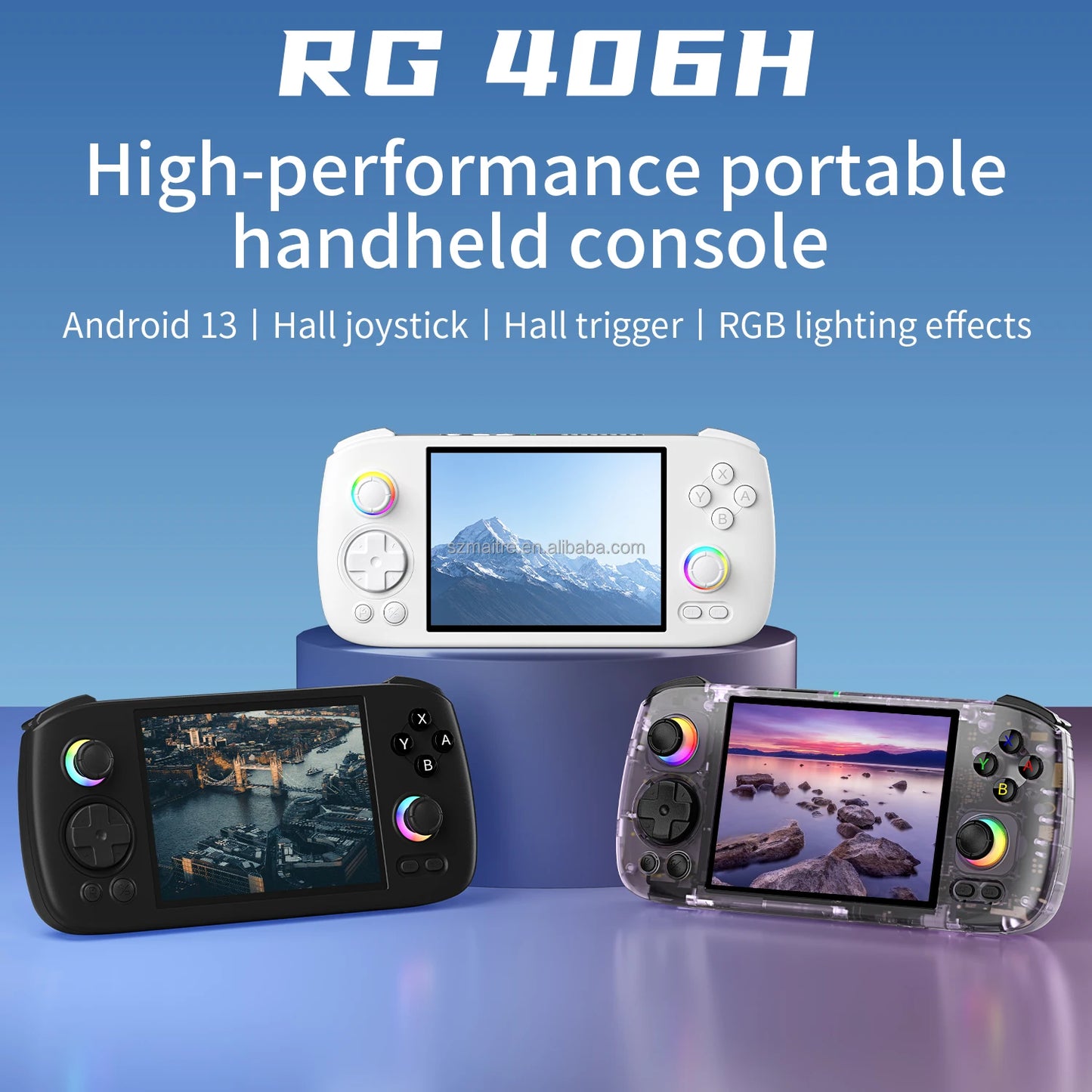 Anbernic RG406H – Konsola Retro 4'' IPS Dotyk Pozioma, Android 13, Unisoc T820