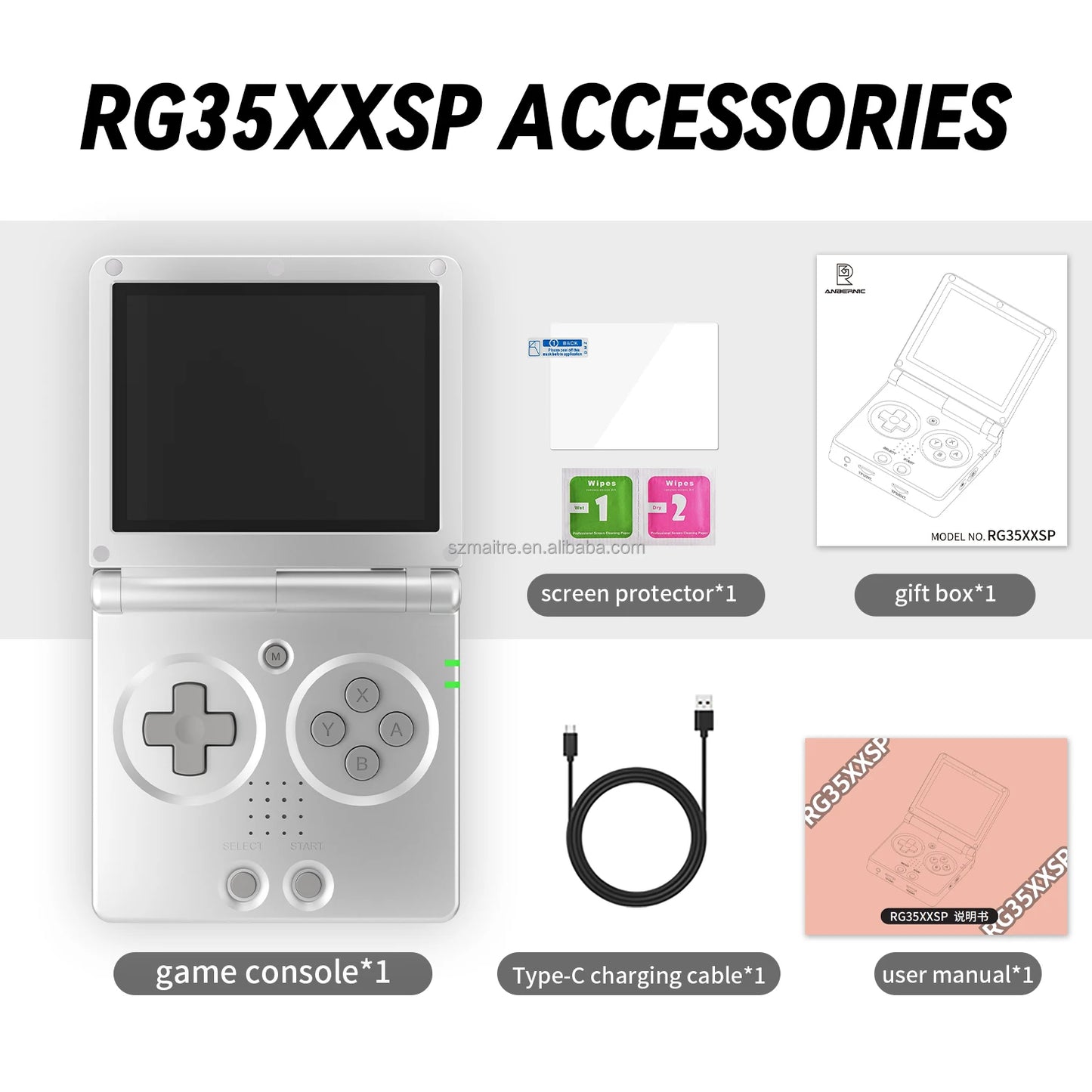 Anbernic RG35XX SP – Składana Konsola Retro 3,5'' IPS, H700, Linux 64-bit