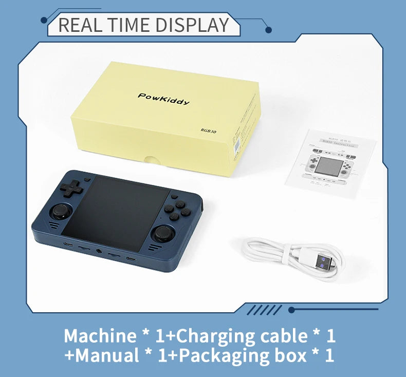 POWKIDDY RGB30 – Konsola Retro 4'' IPS 720×720, RK3566, Linux, WiFi 5G, 64GB (Tryb 2 Graczy)