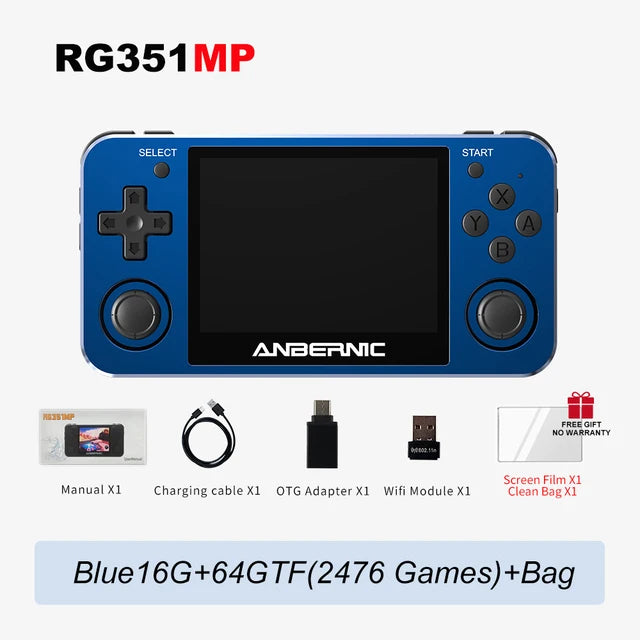 Anbernic RG351MP – Konsola Retro 3,5'' IPS, Metalowa Obudowa, RK3326, Linux