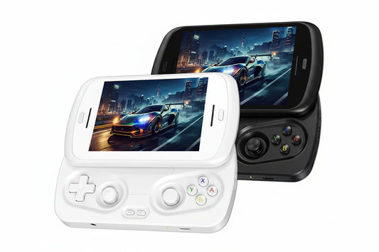 Anbernic RG Slide – Konsola Retro 4,7'' LTPS 120Hz, Android, Unisoc T820, 8/128GB