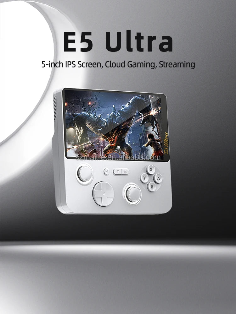 E5 Ultra – Konsola Retro 5'' IPS Dotyk, T620, WiFi 6, Streaming
