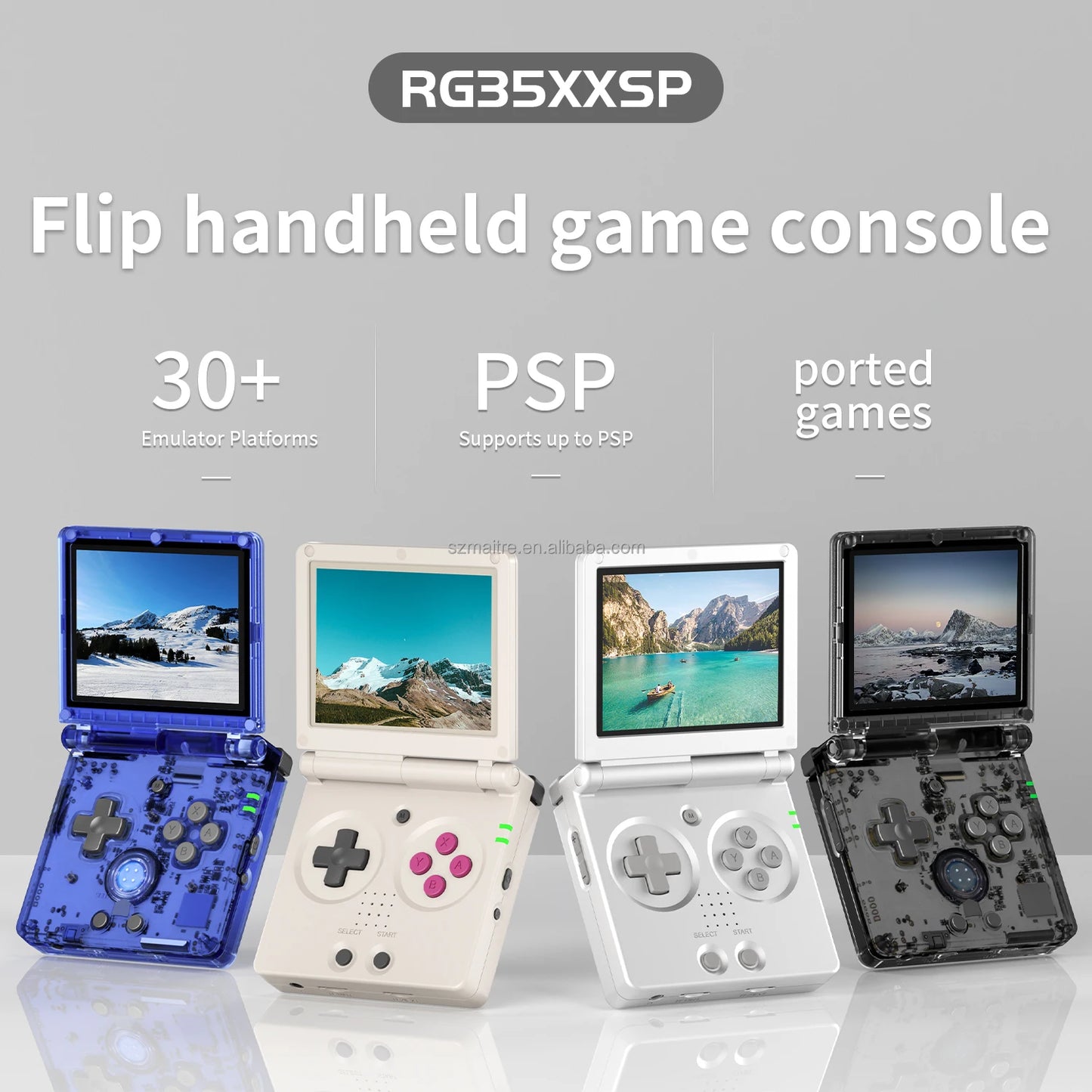 Anbernic RG35XX SP – Składana Konsola Retro 3,5'' IPS, H700, Linux 64-bit