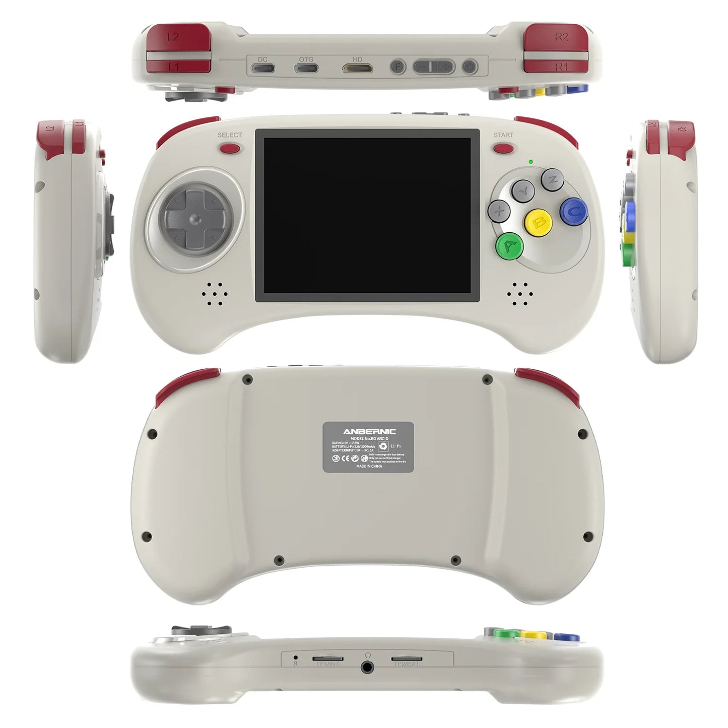 Anbernic RG ARC-D – Konsola Retro 4'' IPS z Krzyżakiem, Dual-OS Android/Linux