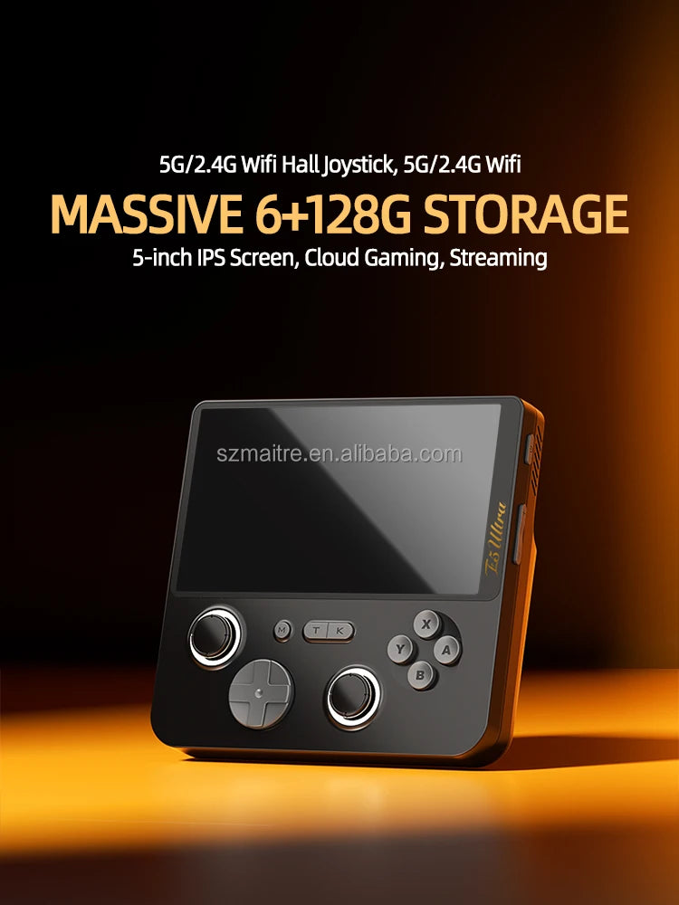 E5 Ultra – Konsola Retro 5'' IPS Dotyk, T620, WiFi 6, Streaming