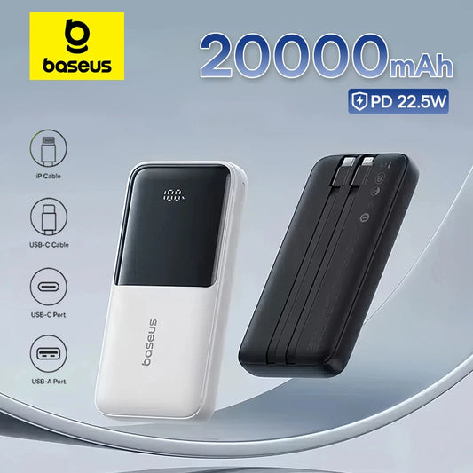 Baseus Powerbank 20000mAh 22.5W - Szybkie Ładowanie PD USB-C iPhone Samsung
