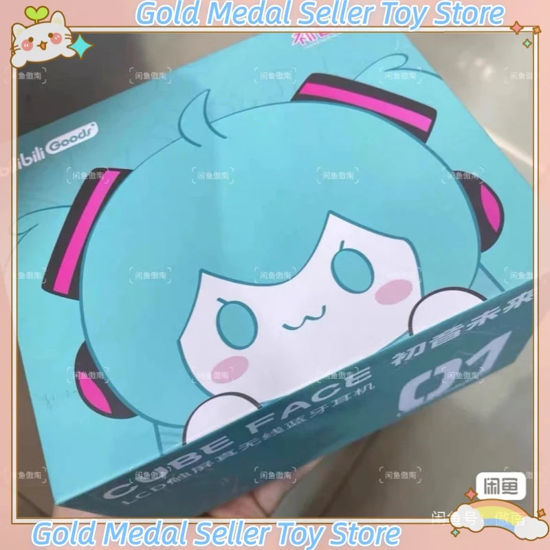 Słuchawki True Wireless Hatsune Miku – Ekran LCD Dotykowy, Etui CUBE FACE, Prezent