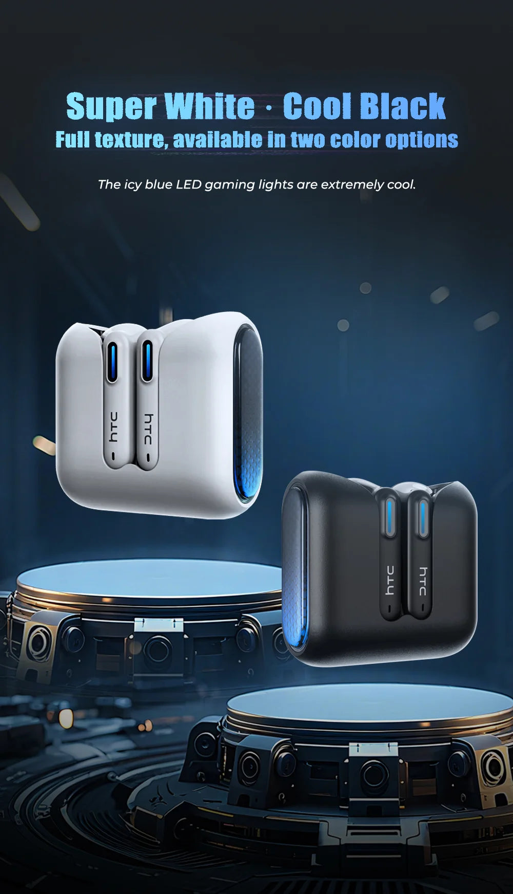 Słuchawki Bluetooth – Dźwięk Stereo, Czarny/Biały - zdjęcie 7