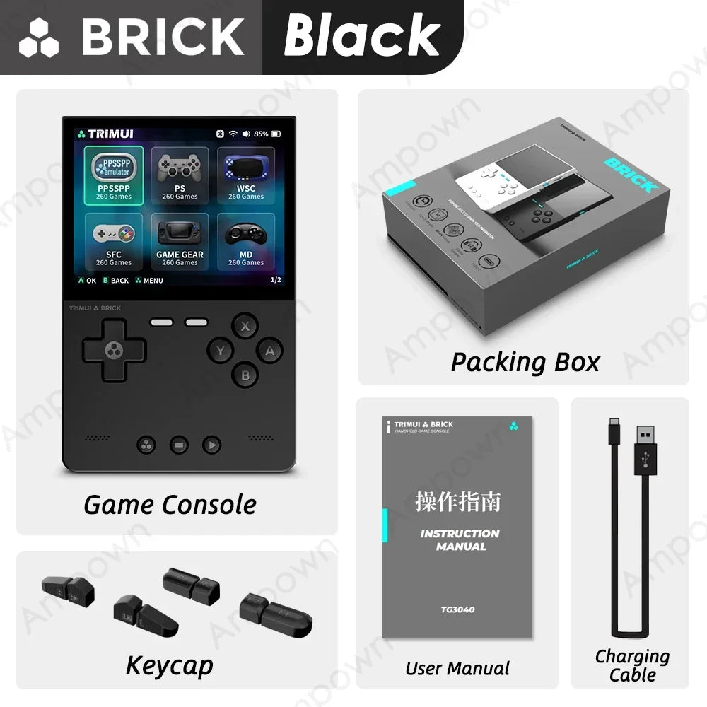 TRIMUI BRICK TG3040 – Przenośna Konsola Retro 3,2" IPS, 64GB, Metalowy Panel, LED RGB