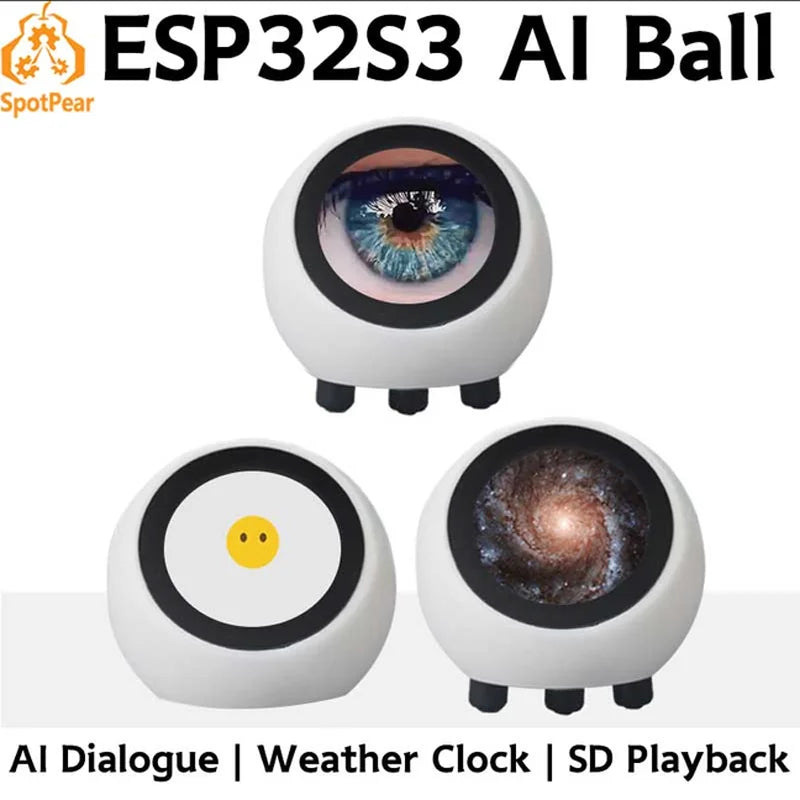 Spotpear EYE Robot AI ESP32-S3 – Czat Głosowy DeepSeek, Zegar, espHome, XiaoZhi