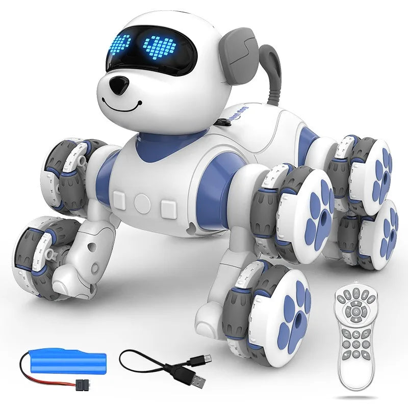 Robot Pies RC Różowy 8-Kołowy Stunt Dog z Prog - zdjęcie 3