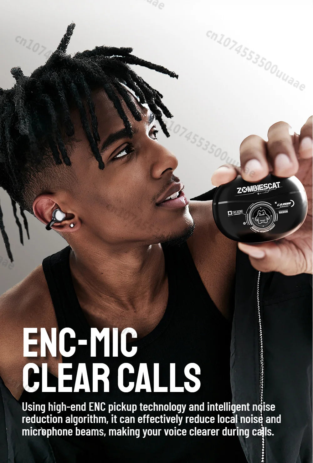 Zombiescat B16 OWS – Słuchawki Bluetooth 6.0 Earclip HiFi, 20h, Wyświetlacz Baterii