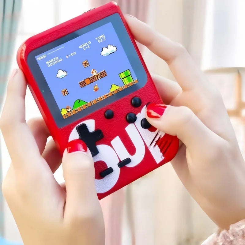 Mini Konsola Retro dla Dzieci – 400 Gier, Ładowalna, Podłączenie do TV