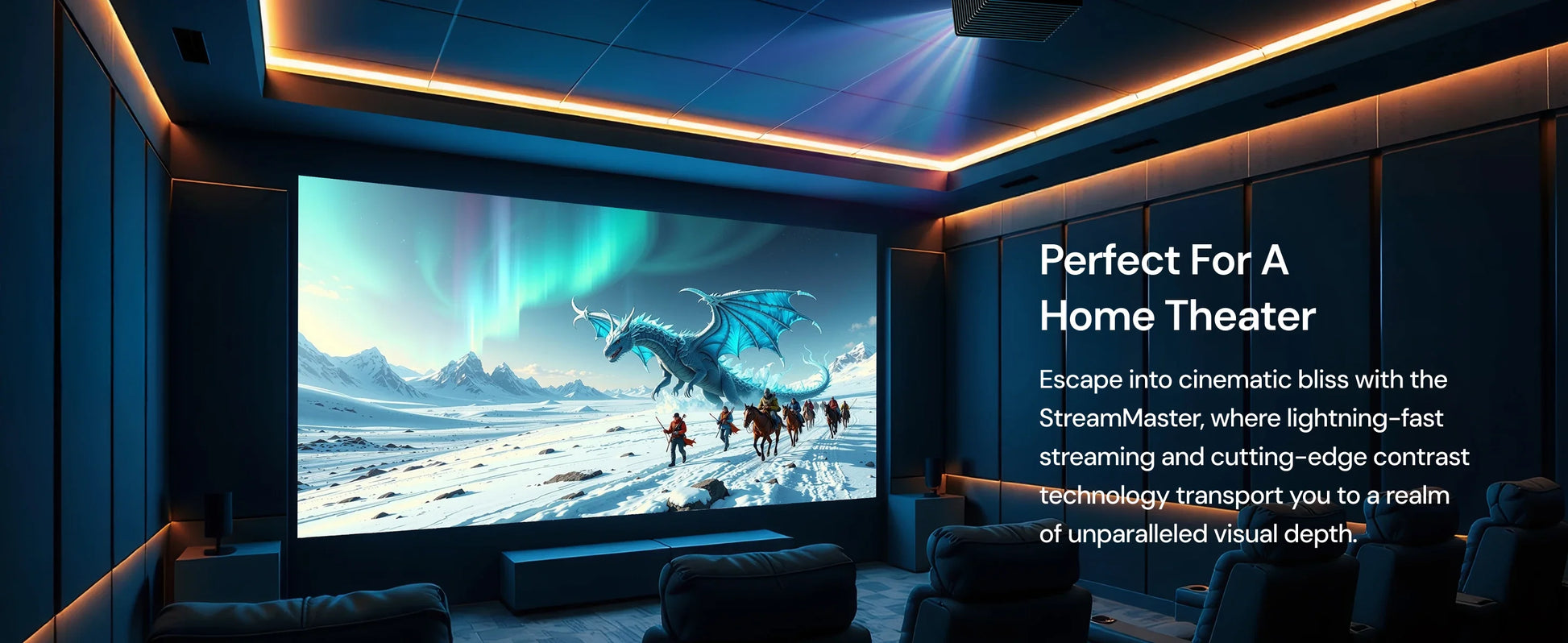 Awol 2000 Projektor laserowy 2000 ANSI 4K HDR TV - zdjęcie 3