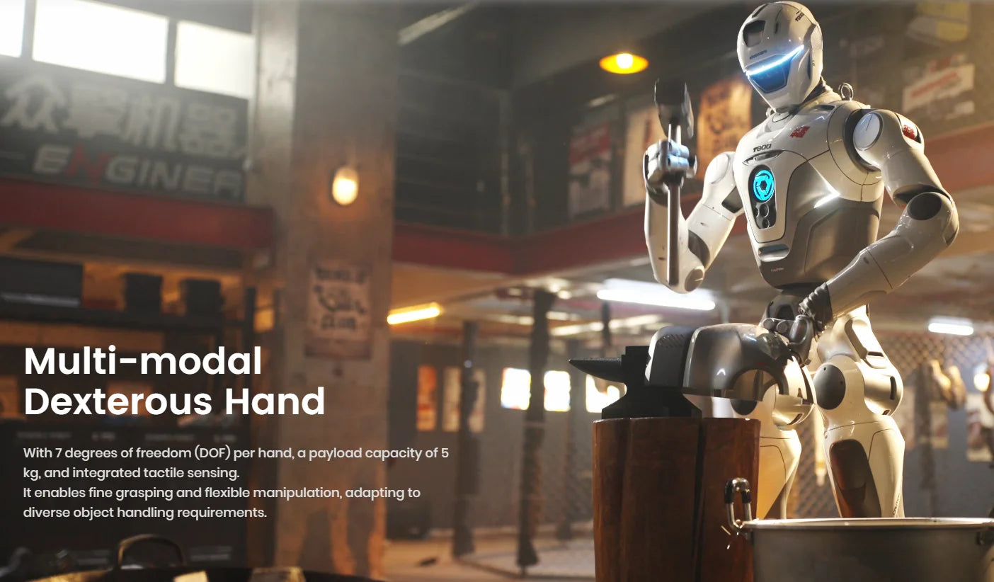 ENGINEAI T800 Robot Humanoidalny Współpracujący – 173 cm, 450 Nm, 7DoF, Bateria 4H, Czujniki Dotykowe