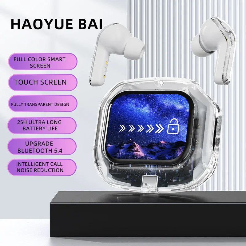 Air Max Smart Touch Screen TWS – Słuchawki Douszne Sportowe, ANC, Bluetooth 5.3, Stereo Hi-Fi z Mikrofonem i Basem