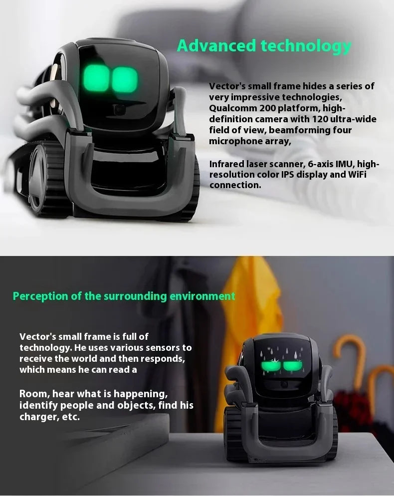 Vector 2.0 Robot Biurkowy z Ekranem IPS i Kamerą HD z Czujnikami - zdjęcie 6