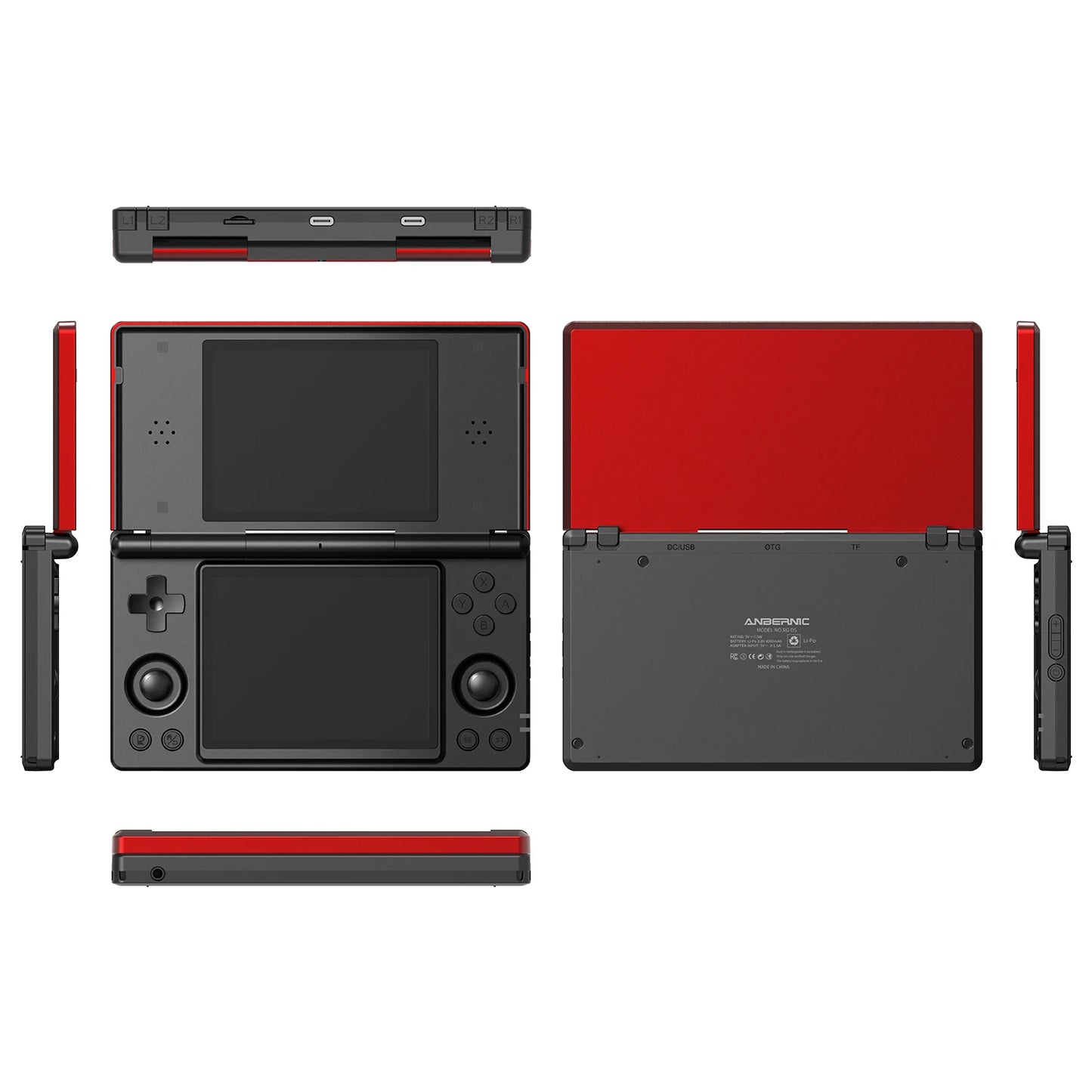 Anbernic RG DS Flip – Składana Konsola 2 Ekrany 4'' IPS, Android/Linux Dual-OS (Magazyn PL)
